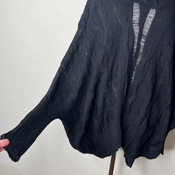 Barneys New York Black Vintage Open Neck Sweater - Picture 6 of 10